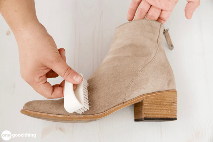 How To Clean Suede Shoes In 6 Easy Steps After cleaning stains off the suede shoes, brush the cleaned suede again with a suede brush.